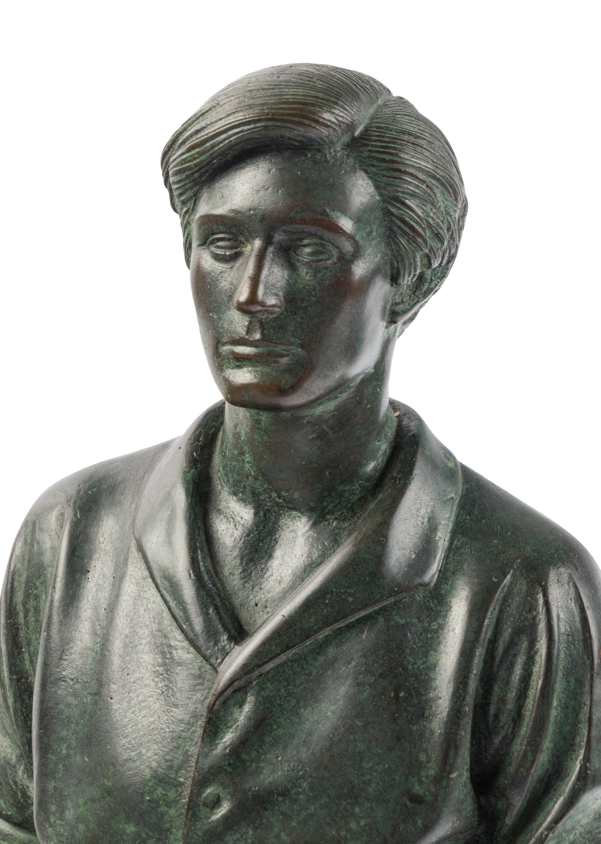MANSHIP, Paul (1885-1966). Abraham Lincoln, The Hoosier Youth. Florence: The Bruno Bearzi Foundry, ca. 1930s.