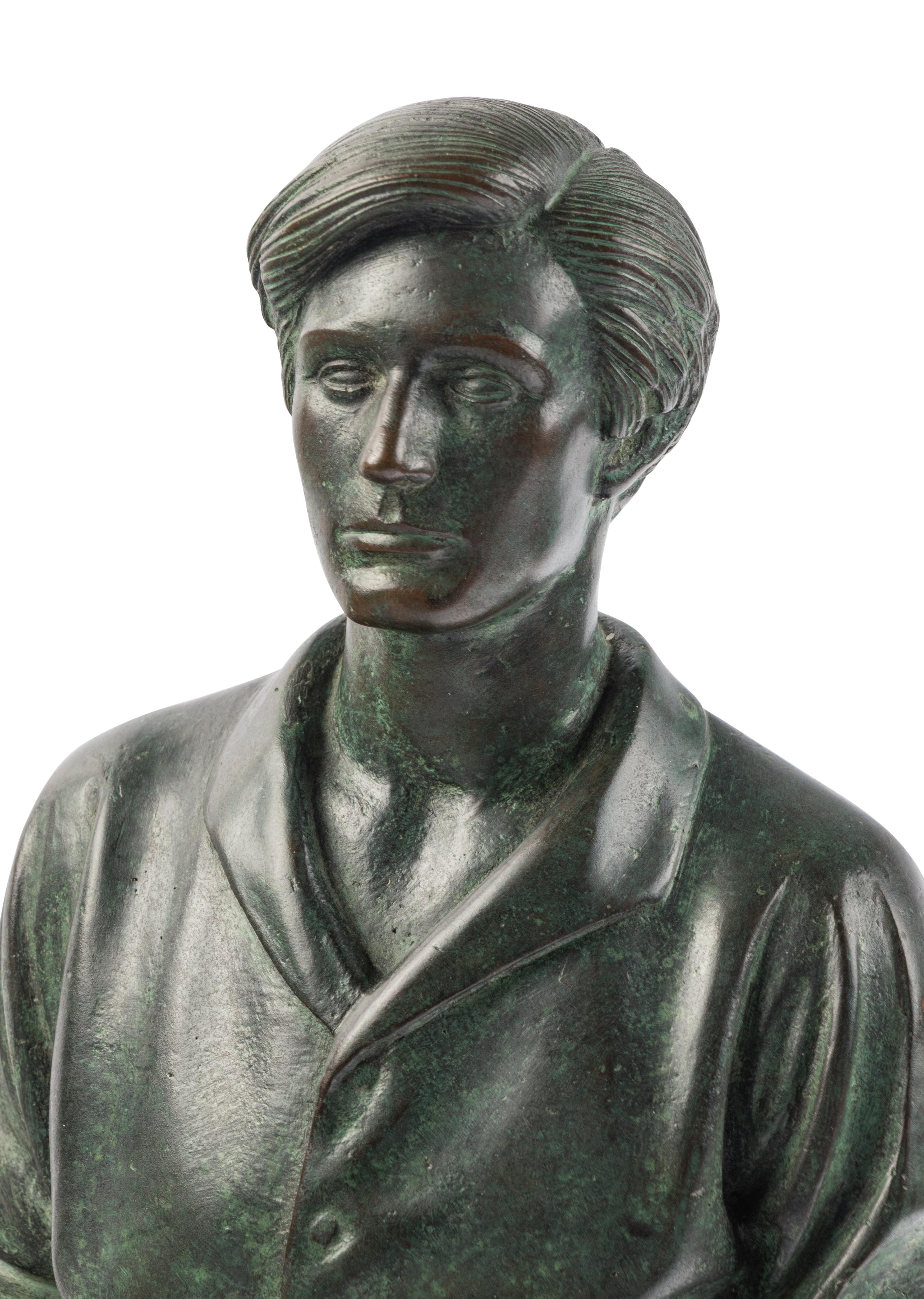 MANSHIP, Paul (1885-1966). Abraham Lincoln, The Hoosier Youth. Florence: The Bruno Bearzi Foundry, ca. 1930s.