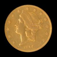 A United States 1905-S Liberty Head $20 Gold Coin