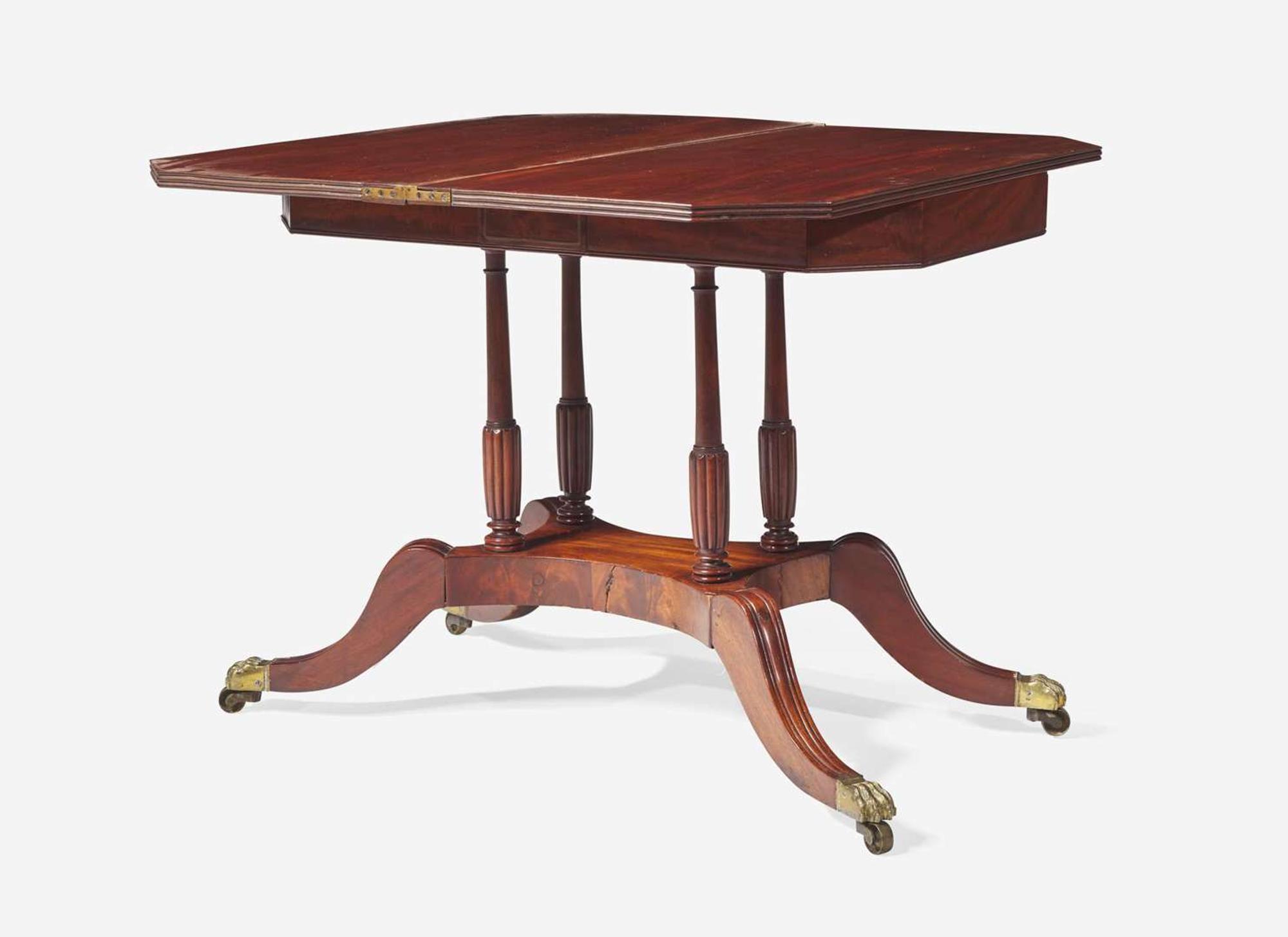 A late Federal mahogany card table, Philadelphia, PA, circa 1815