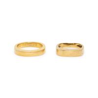 TWO YELLOW GOLD RINGS
