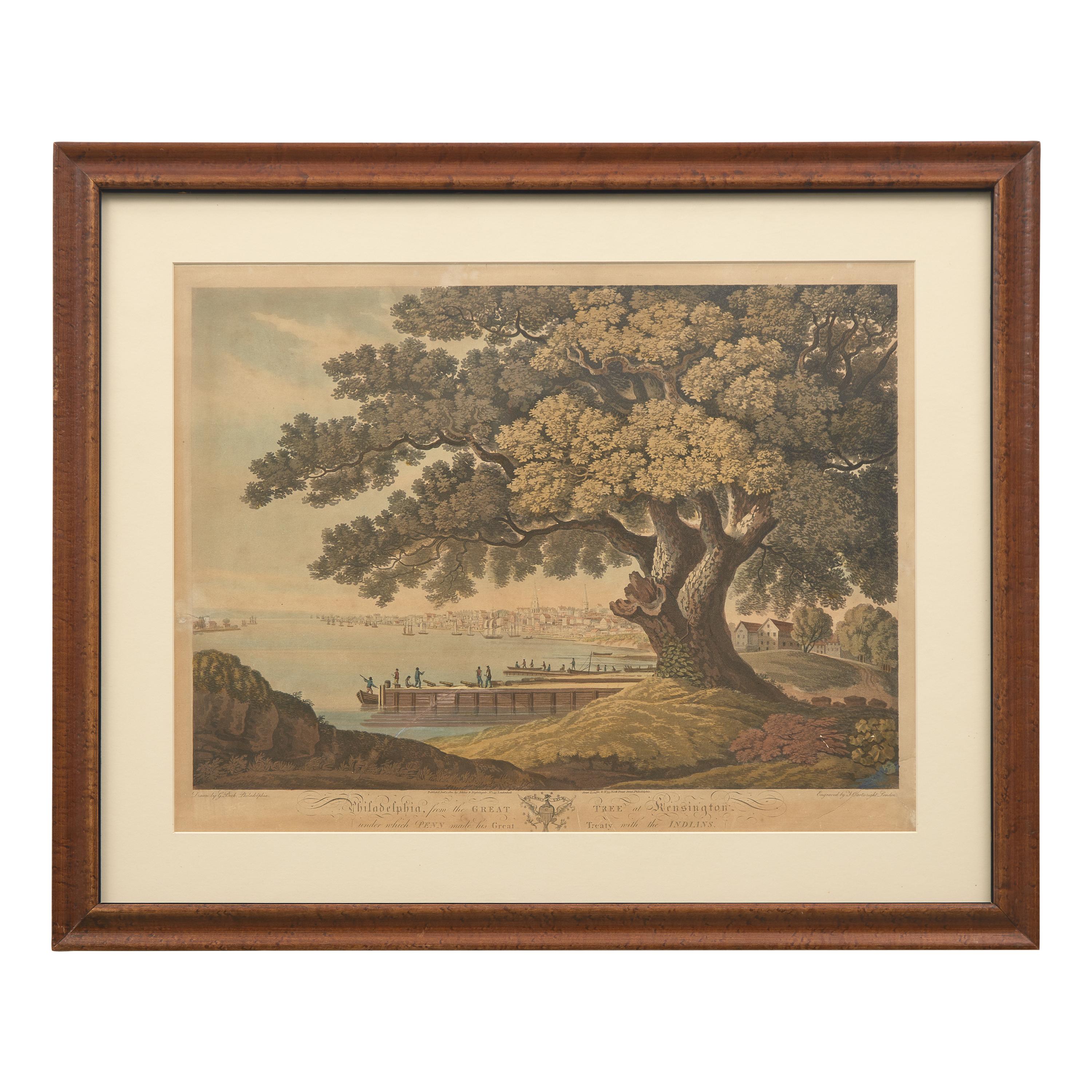 [Philadelphia] Beck, G(eorge). Philadelphia, from the Great Tree at Kensington, under which Penn made his Great Treaty with the Indians