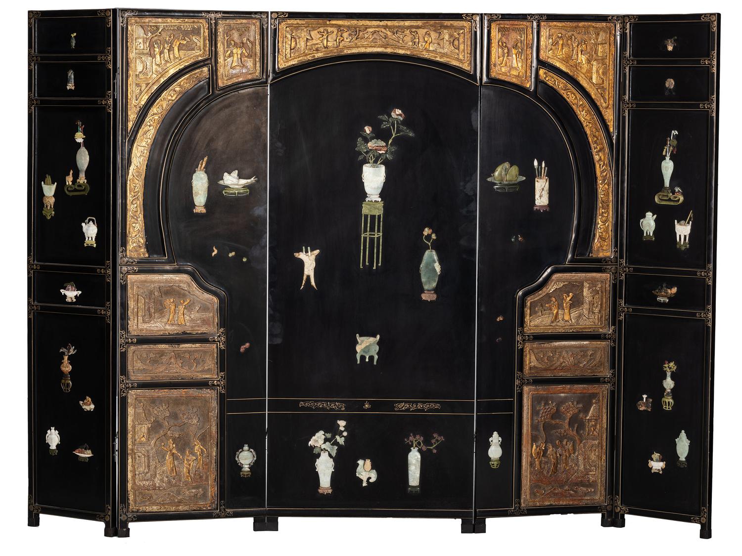 A Coromandal Lacquer Screen