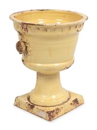 An Italian White Glazed Terracotta Urn