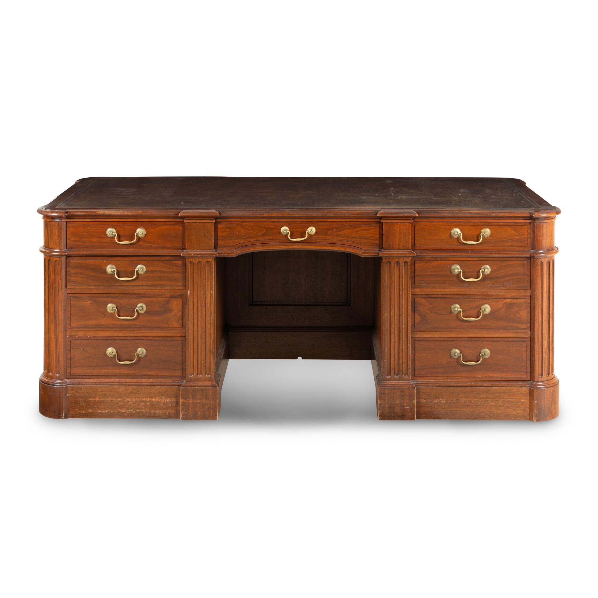 A William IV Style Walnut Desk