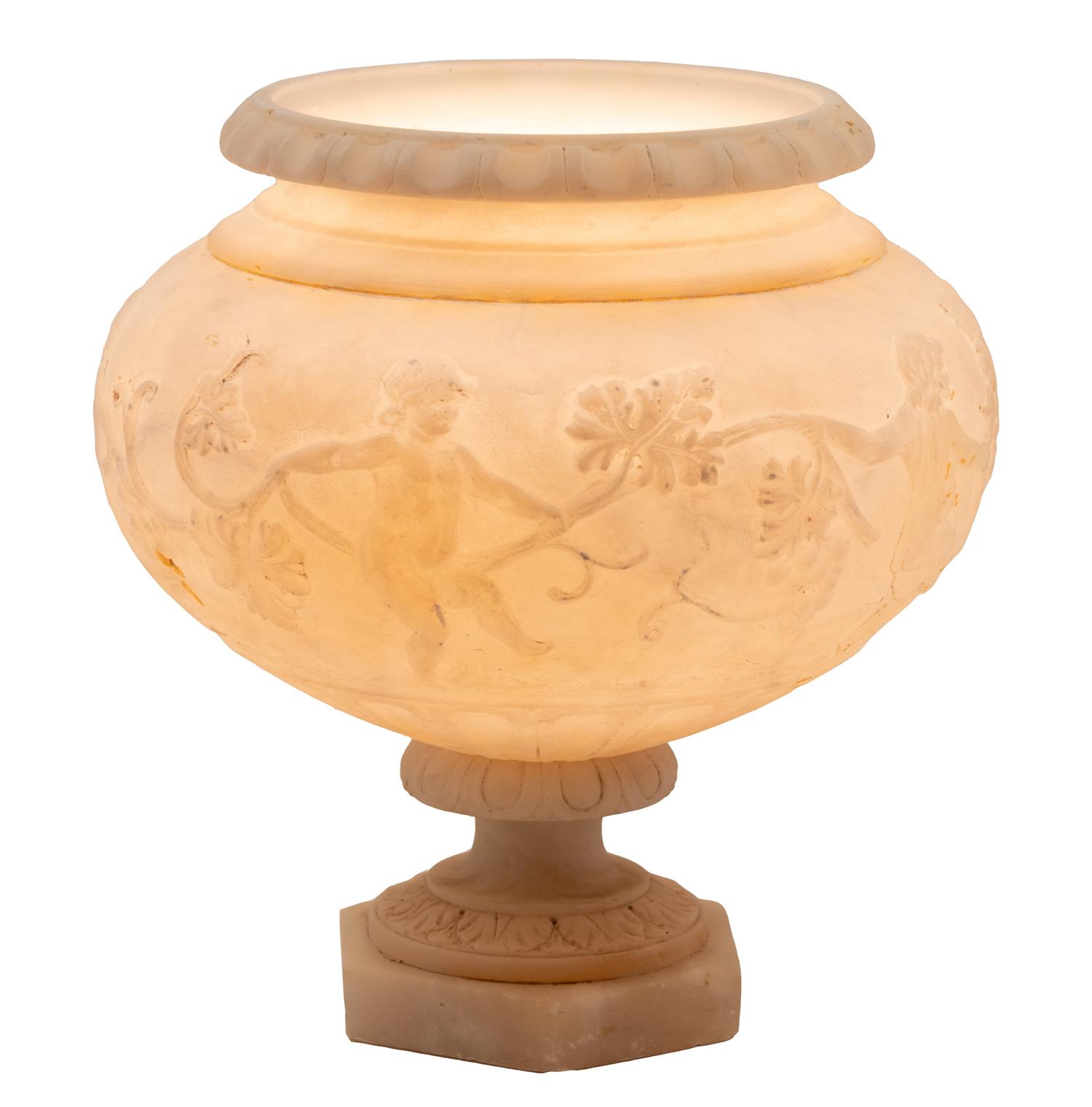 An Italian Alabaster Lamp