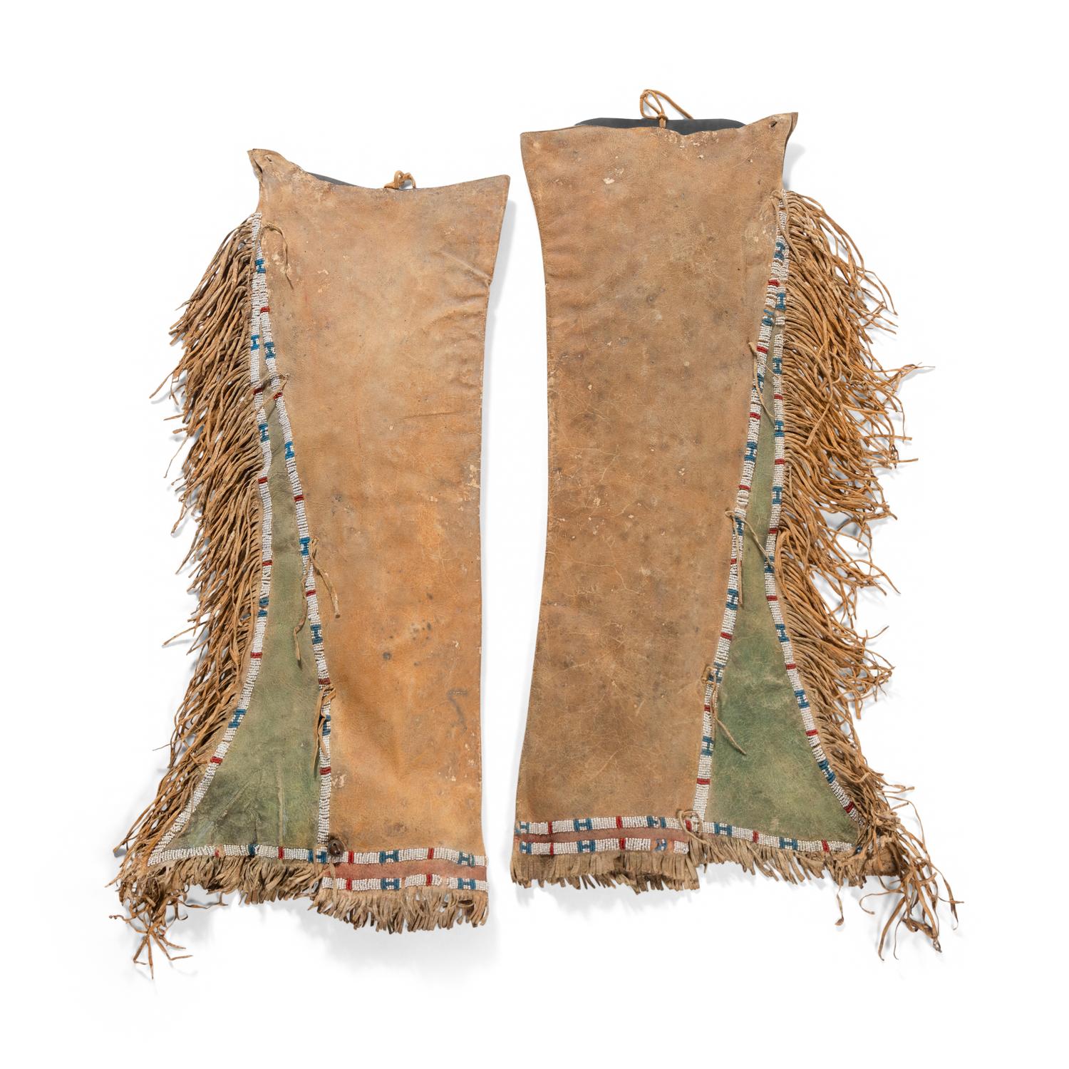 Kiowa Beaded Hide Leggings