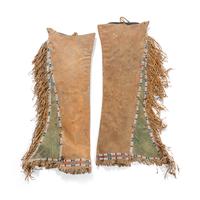 Kiowa Beaded Hide Leggings