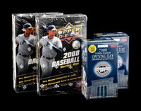 A Group of Sealed 2008 Upper Deck Baseball Hobby & 2009 Topps Yankee Opening Day Boxes