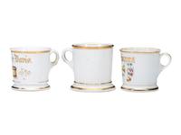 Three Musician's Porcelain Occupational Shaving Mugs