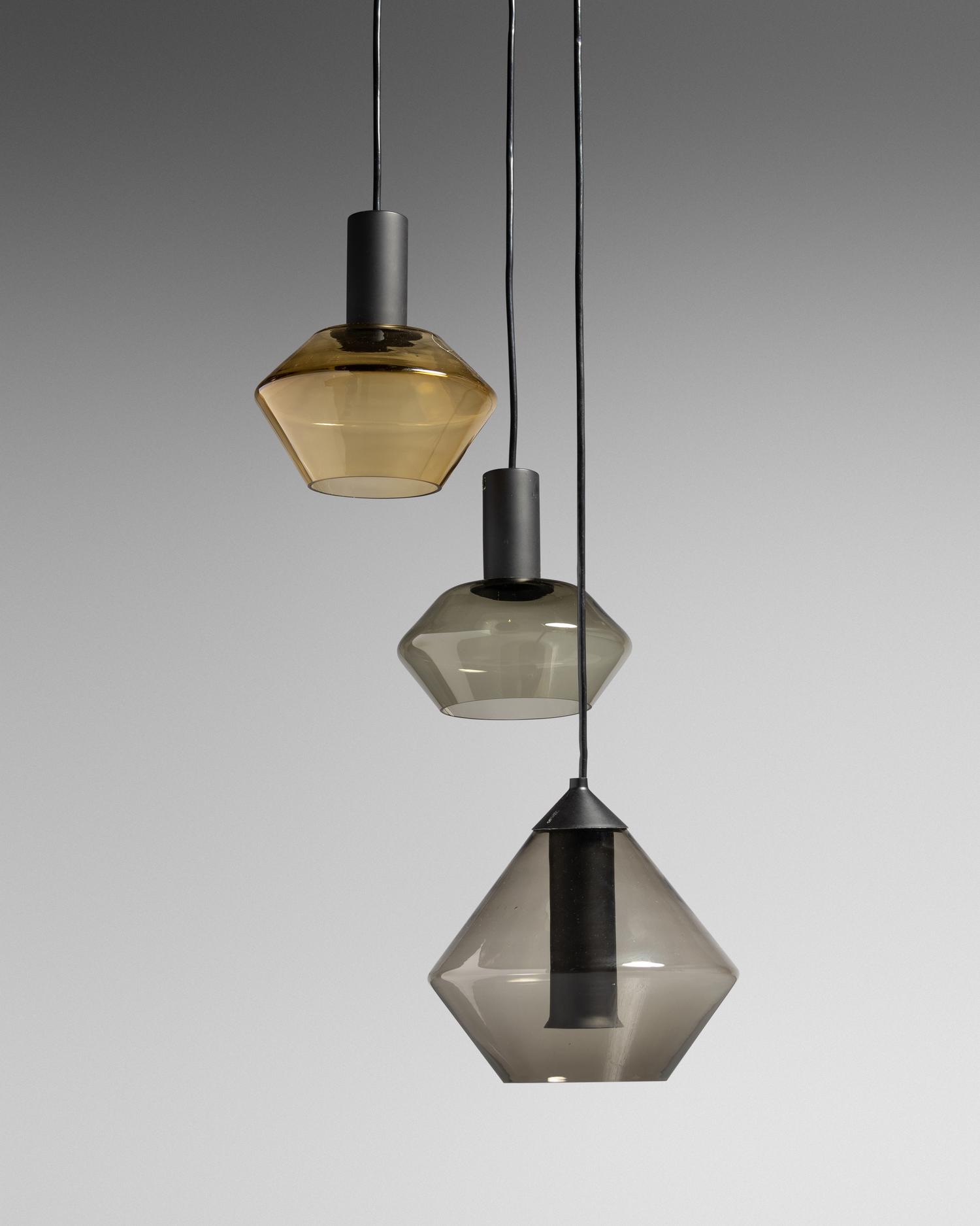 Three-Light Pendant Lamp, Idman Oy, Finland