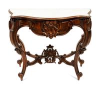 A Louis XV Style Marble-Top Console Table