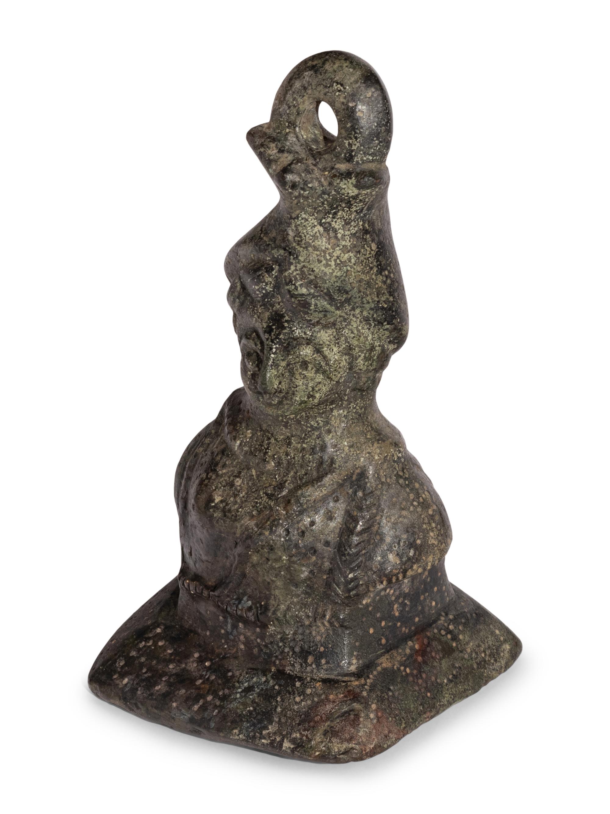 An Early Byzantine Bronze Bust Weight