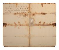 [REVOLUTIONARY WAR]. LESLIE, Alexander (1731-1794). Document signed ("Alexr. Leslie"), DECLARING HIS MEN'S SAFE PASSAGE UNDER FLAG OF TRUCE TO SPEAK WITH GENERAL NATHANAEL GREENE. Charleston, [SC], 19 December 1781.