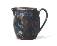 A Wedgwood Silver Lustre Decorated Ceramic Pitcher
