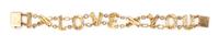 A Retro 14 Karat Yellow Gold "I Love You" Bracelet, Circa 1955, 14.40 dwts.