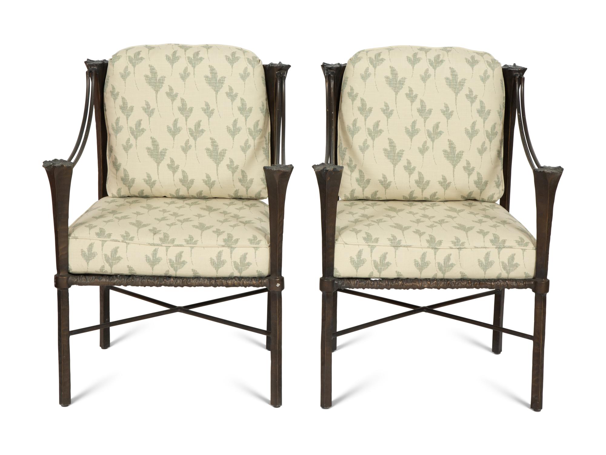 A Suite of Michael Taylor Arcadia Patinated Aluminum Outdoor Dining Furniture