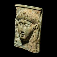 An Egyptian Bronze Inlay of Hathor
