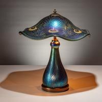 Charles Lotton (American, 1935–2021) — Large Peacock Feather Lamp, 2002