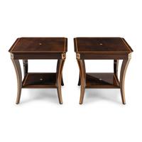 A Pair of Contemporary Mahogany Side Tables