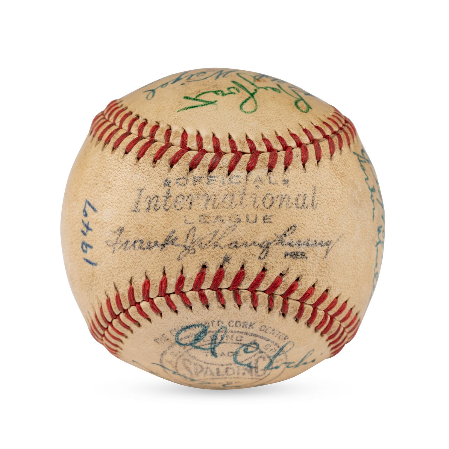 A 1947 Baltimore Orioles Team Signed Autograph Baseball
