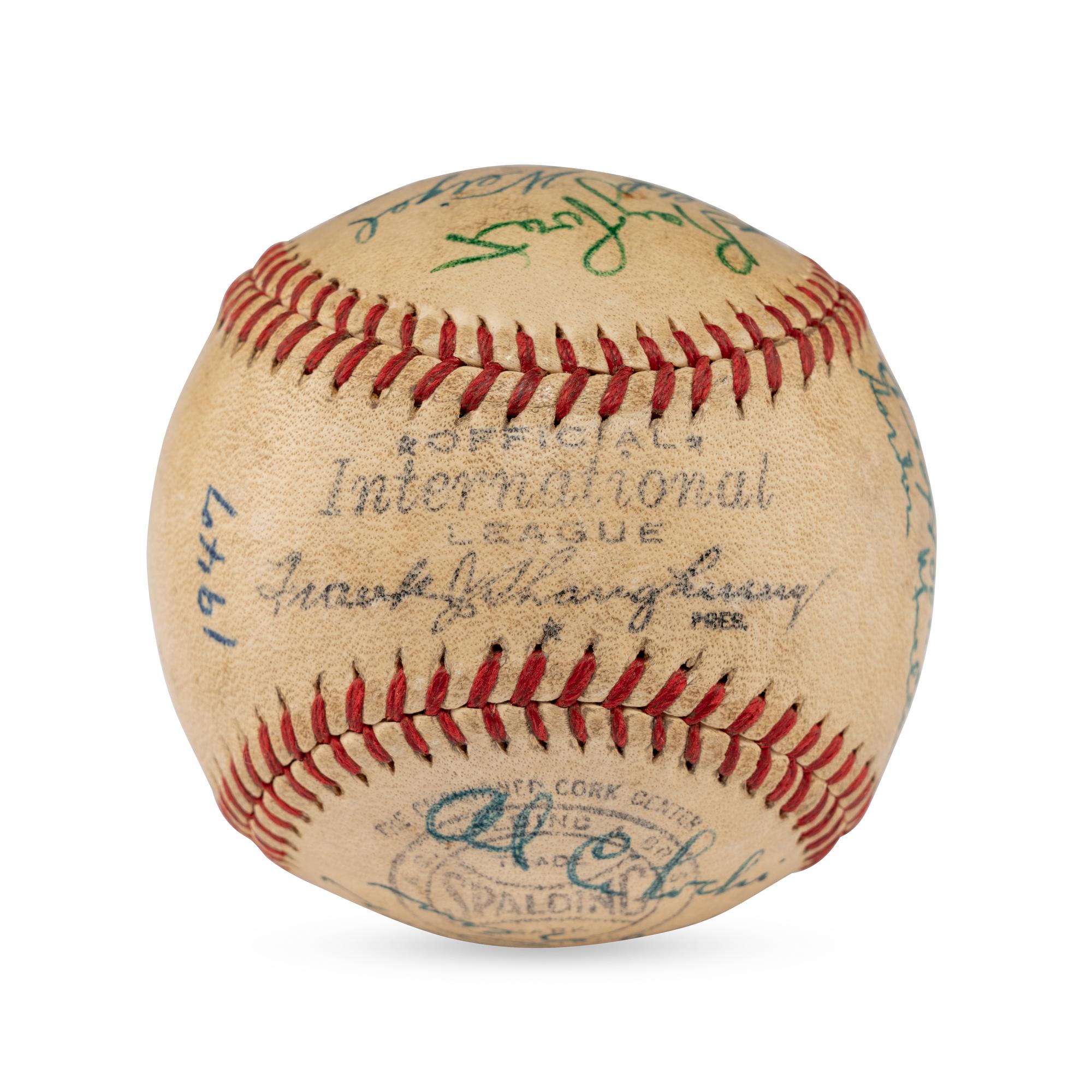 A 1947 Baltimore Orioles Team Signed Autograph Baseball