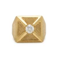 YELLOW GOLD AND DIAMOND RING
