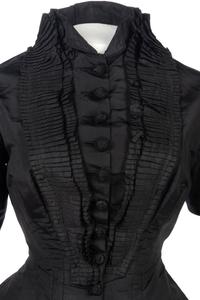 Two Silk Taffeta Evening Bodices, 1880s