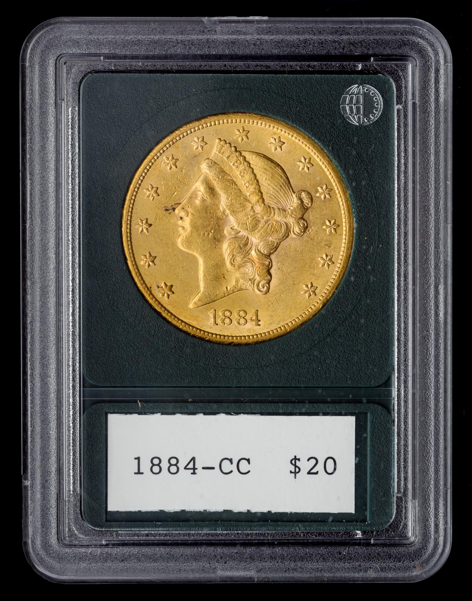 A United States 1884-CC Liberty Head $20 Gold Coin