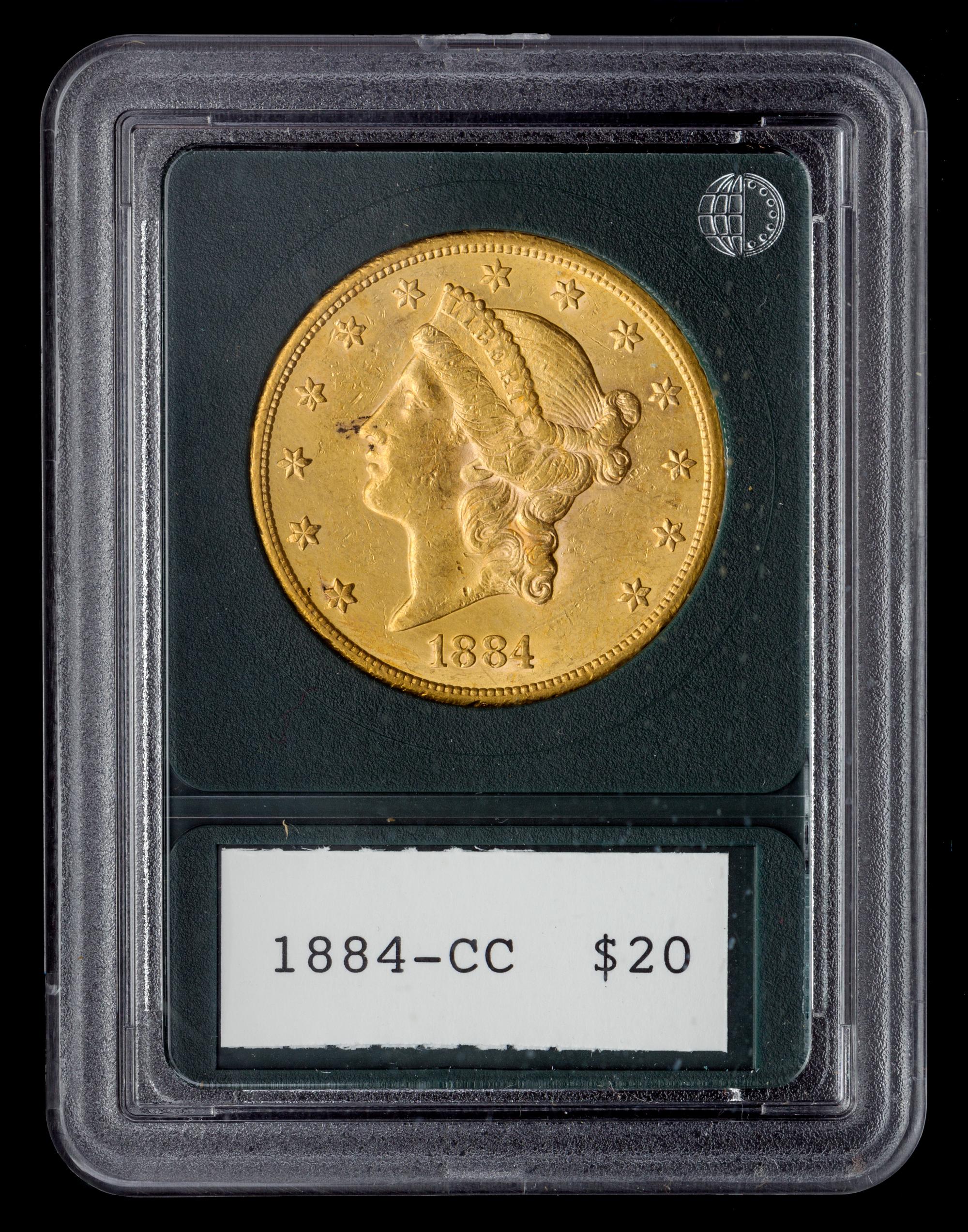 A United States 1884-CC Liberty Head $20 Gold Coin
