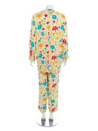 Four Jean Muir Floral Pant Ensembles, 1980-90s