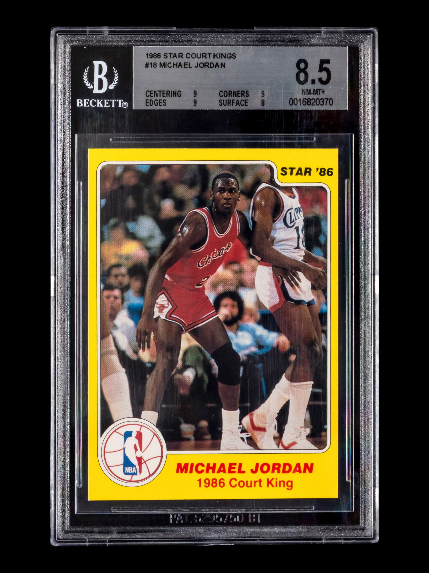 A 1986 Star Court Kings Michael Jordan Basketball Card No. 18 (BGS 8.5 NM-MT+)