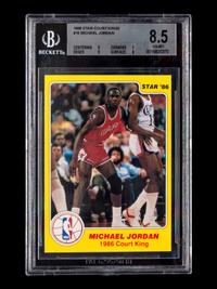 A 1986 Star Court Kings Michael Jordan Basketball Card No. 18 (BGS 8.5 NM-MT+)