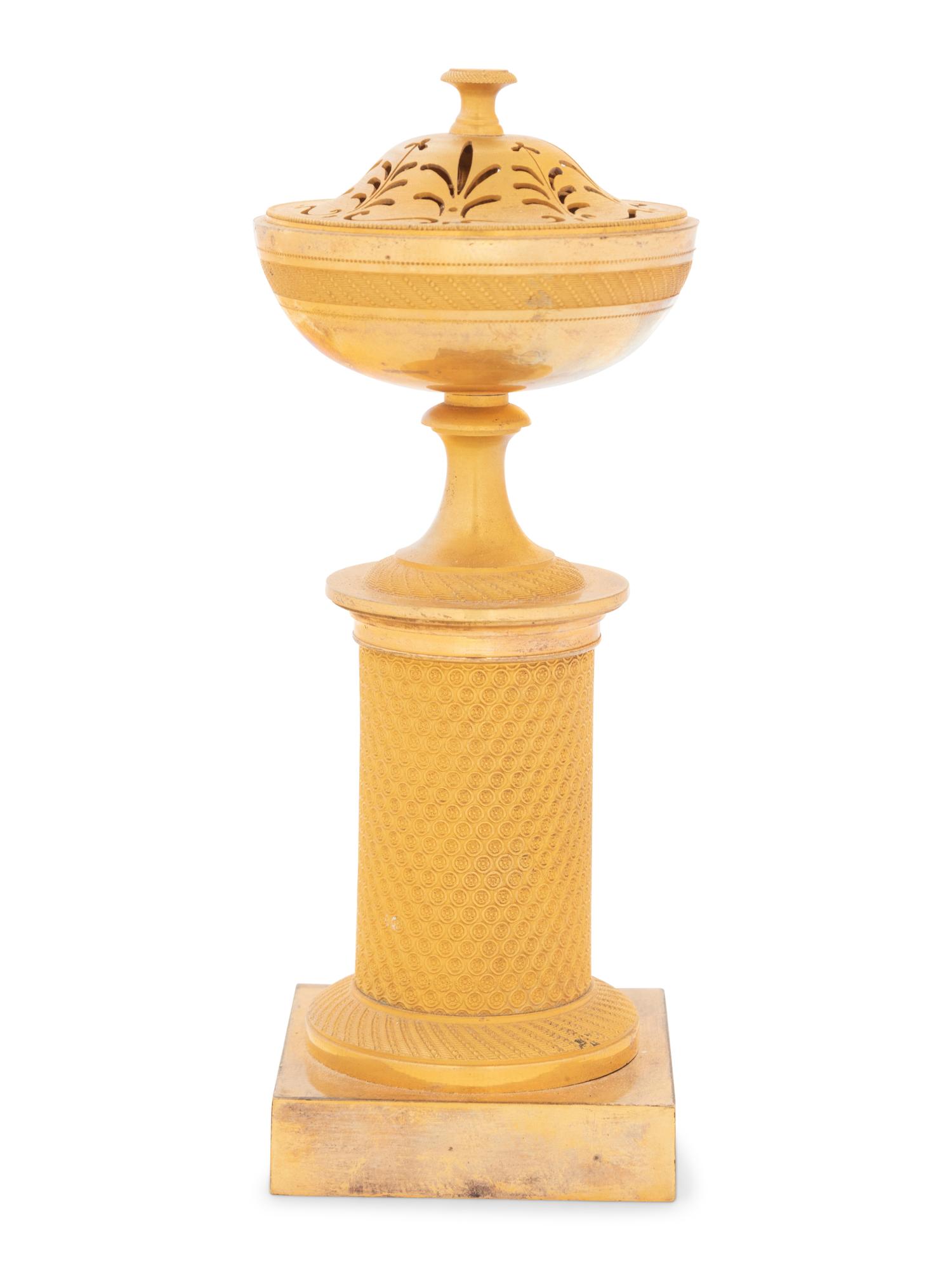 An Empire Style Gilt Bronze Potpourri
