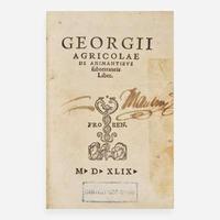 [Natural History] Agricola, Georgius (Georg Bauer) De animantibus subterraneis liber