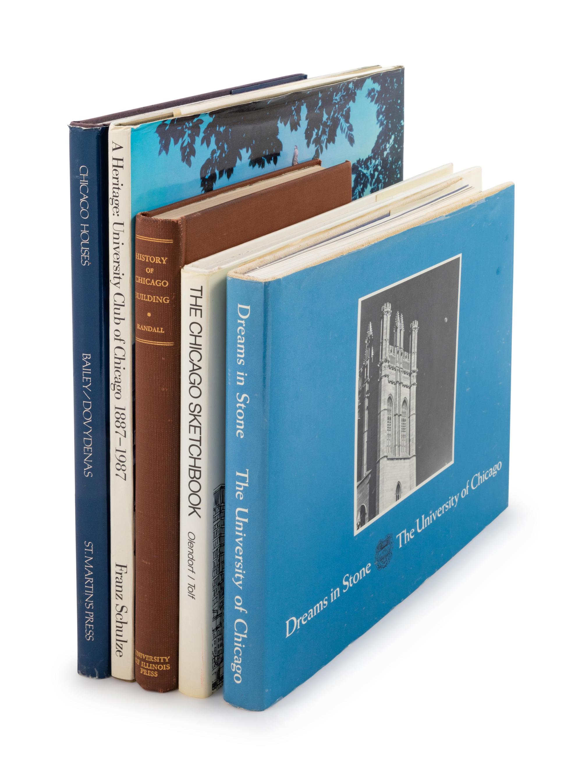 [CHICAGO HISTORY II]. A group of 26 works about the history Chicago, including: