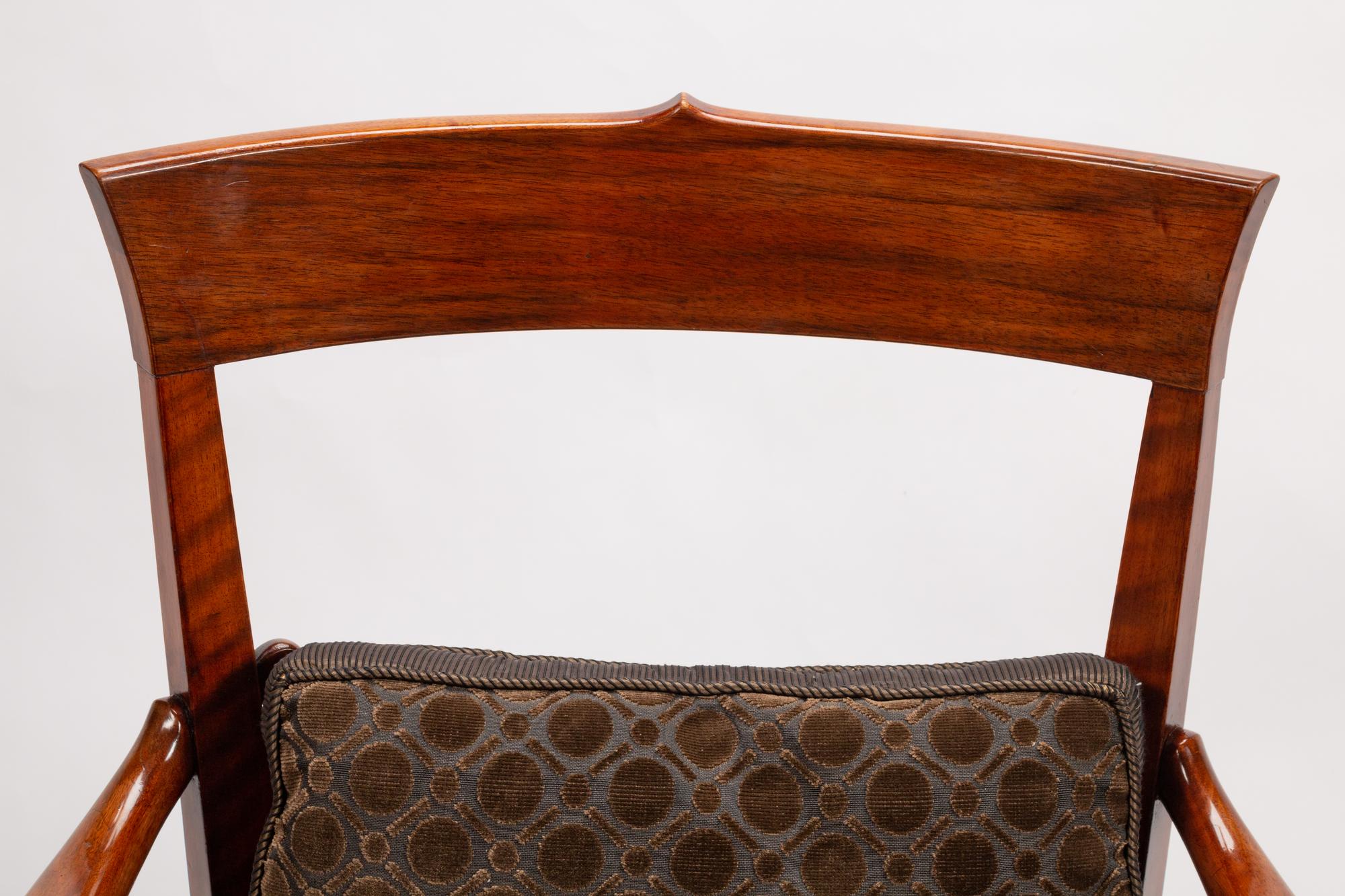 A Set of Four Baltic Neoclassical Mahogany Armchairs — 19TH CENTURY