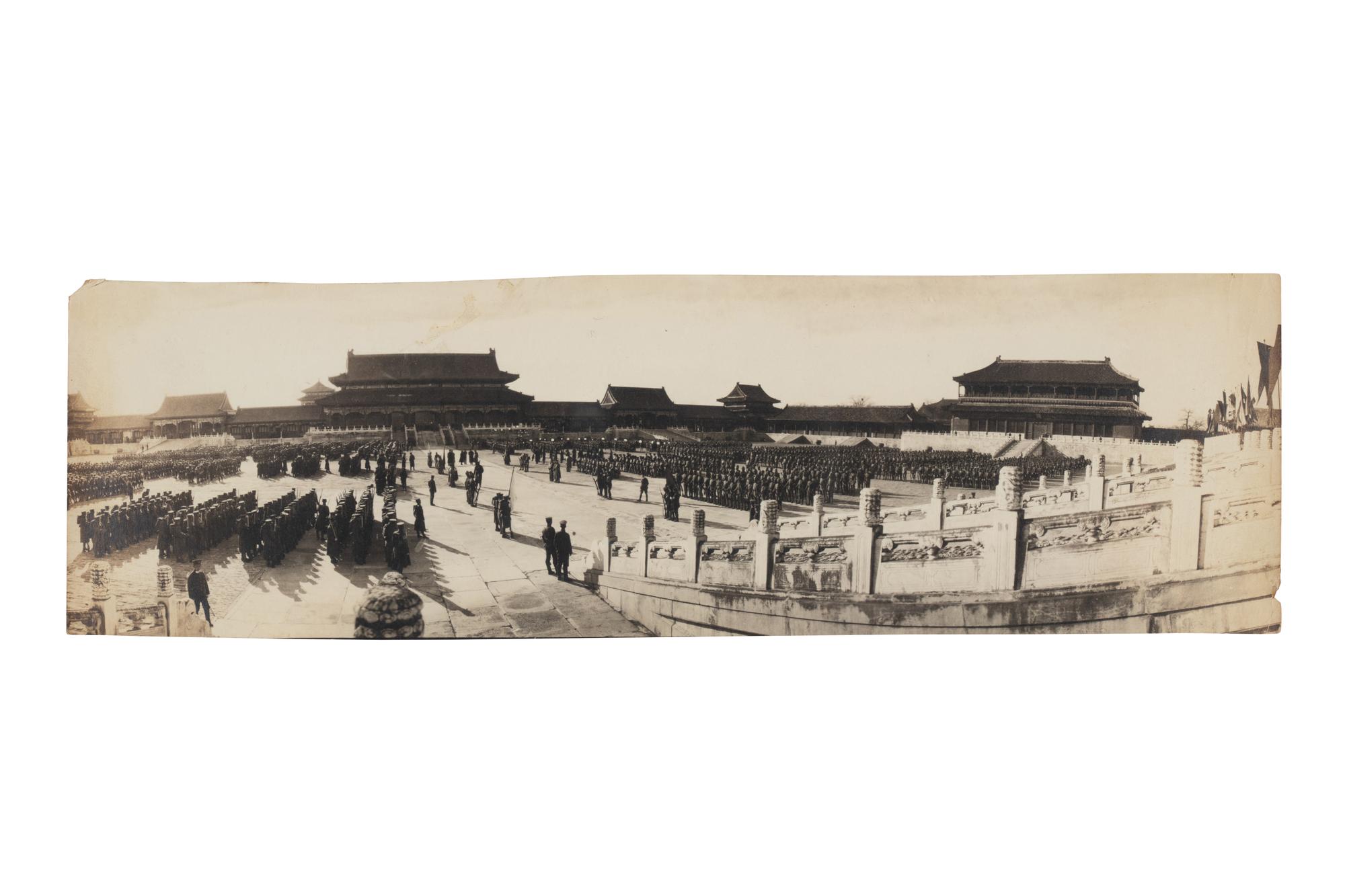 Six Panoramic Photographs of the Hall of Supreme Harmony (Tai-he Dian) During the Boxer Rebellion, 1900