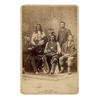 Bryce, J. Fraser (1852-1920). Cabinet card of identified Nakoda and Cree chiefs.