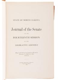 [NORTH DAKOTA]. A collection of early North Dakota legislative publications, comprising: