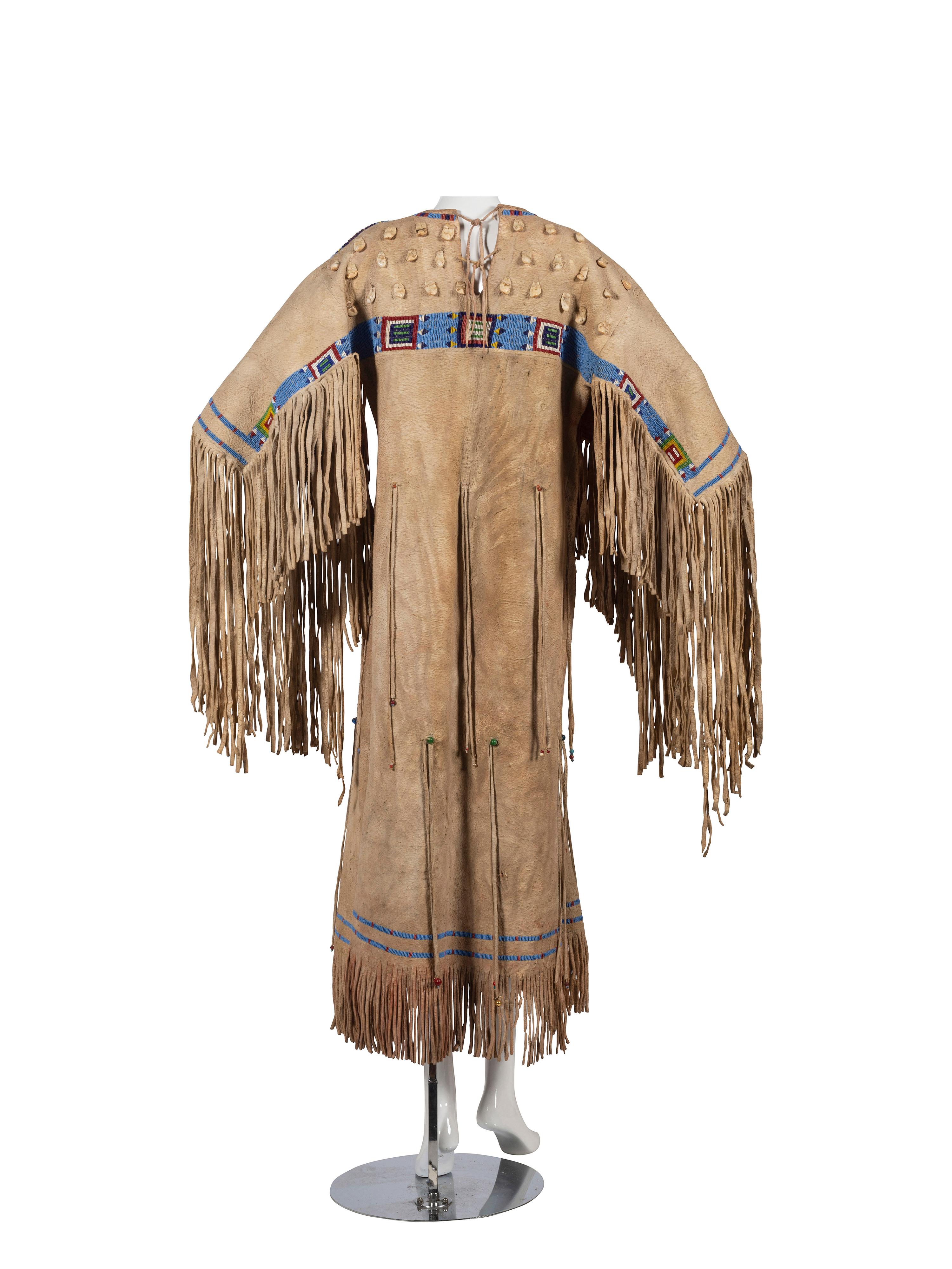 Sioux Beaded Hide Dress, with Elk Teeth