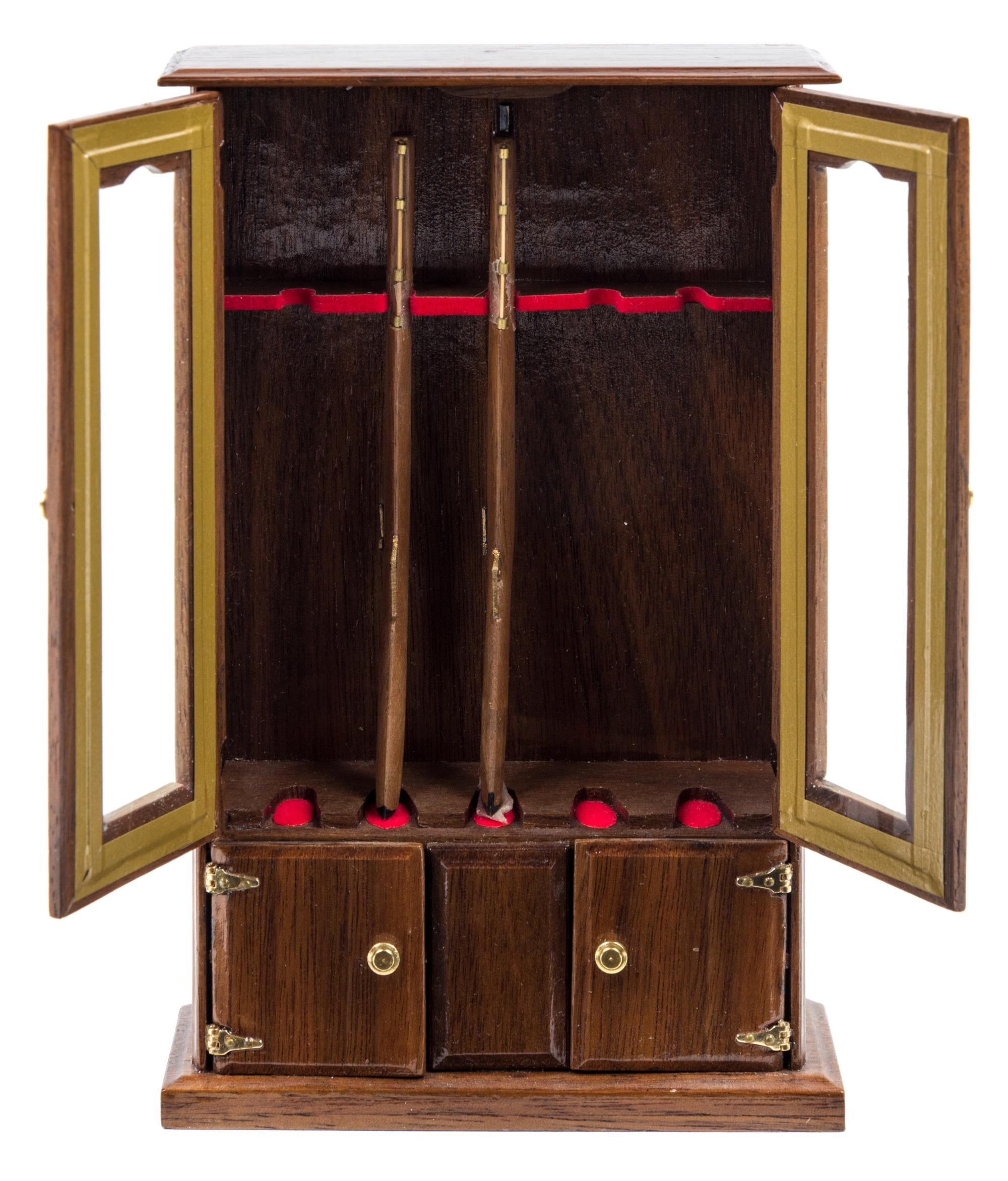 A Gun Curio Cabinet Height 6 1/4 inches.