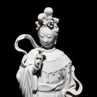 A Chinese Blanc de Chine Figure of a Female Immortal