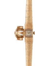 CROTON, 14K YELLOW GOLD SURPRISE WRISTWATCH
