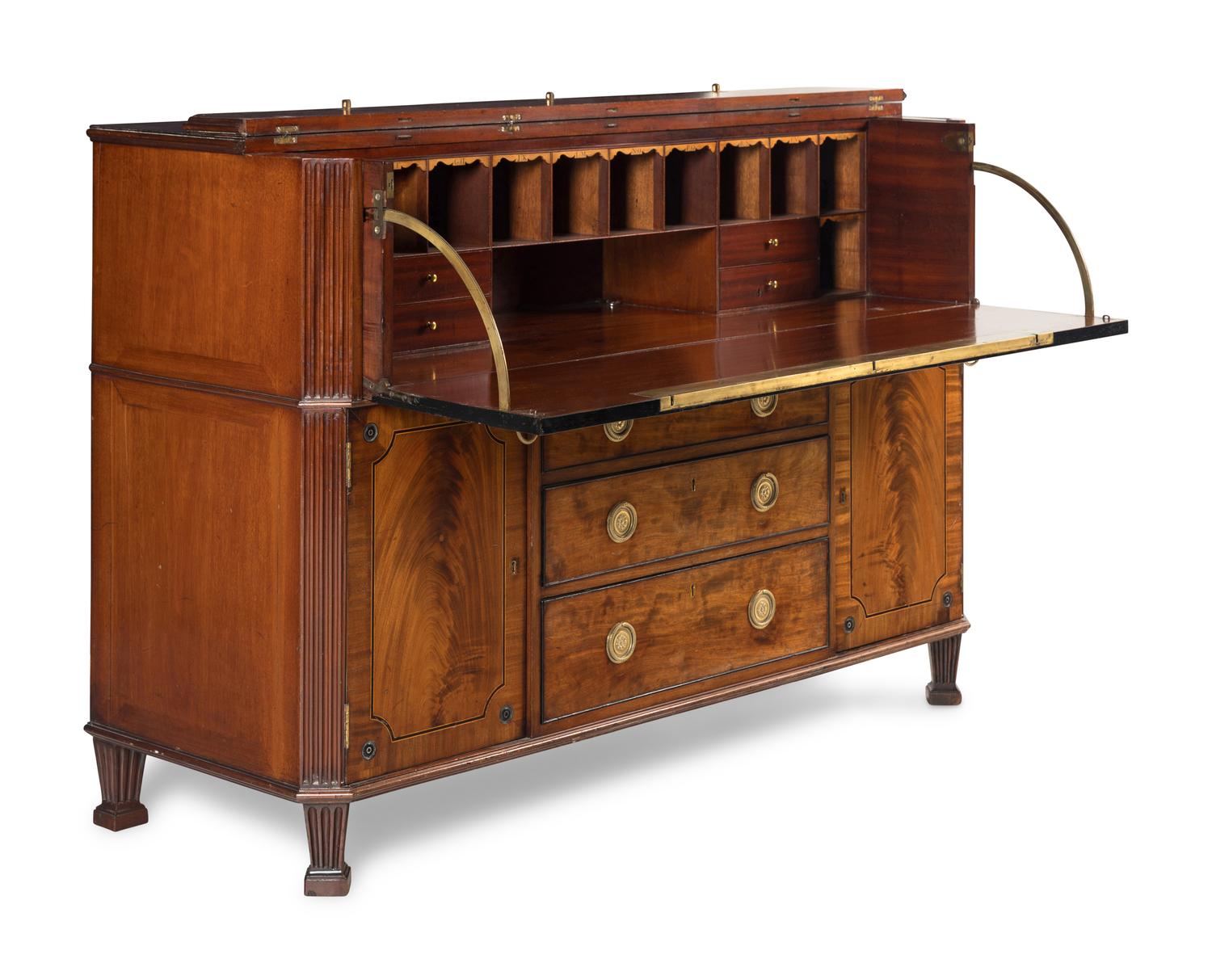 A George III Mahogany Fall-Front Bureau