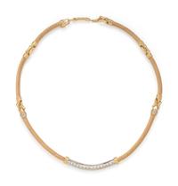 BICOLOR GOLD AND DIAMOND NECKLACE