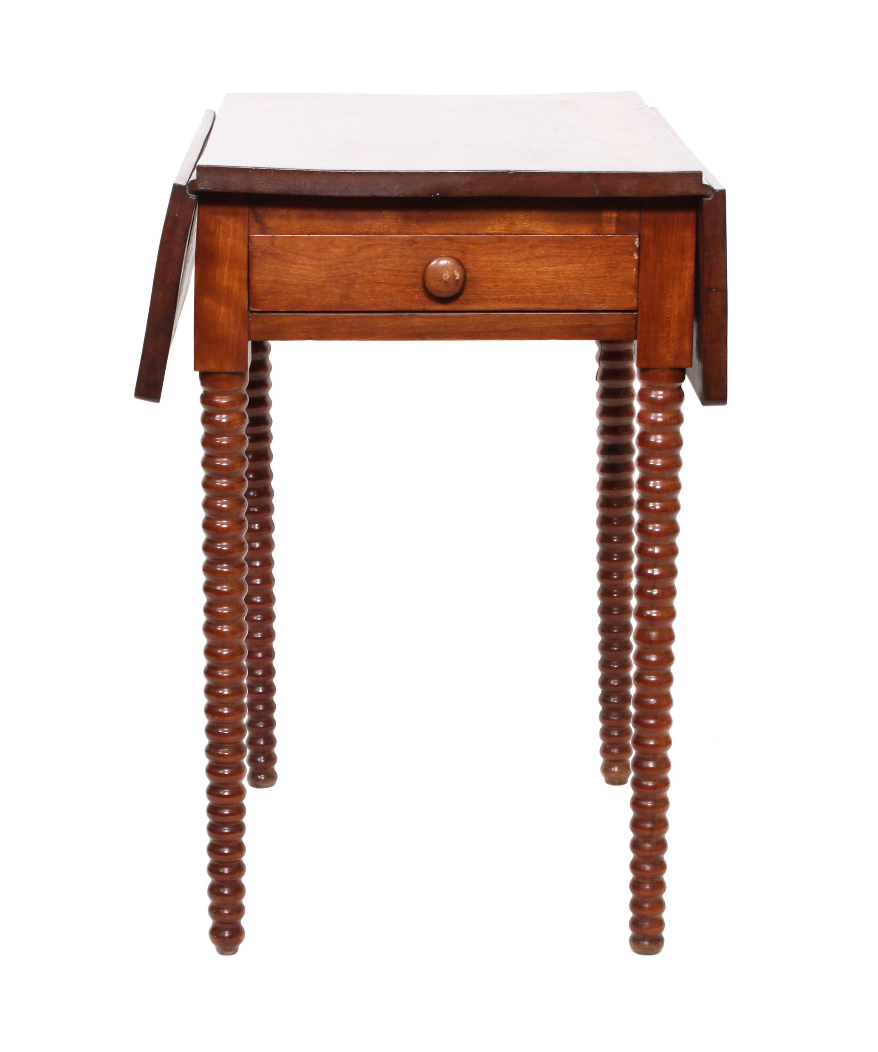 An American Cherry Pembroke Table Height 21 x width 17 1/2 x length 23 1/3 inches