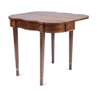 A Federal Inlaid Mahogany Card Table