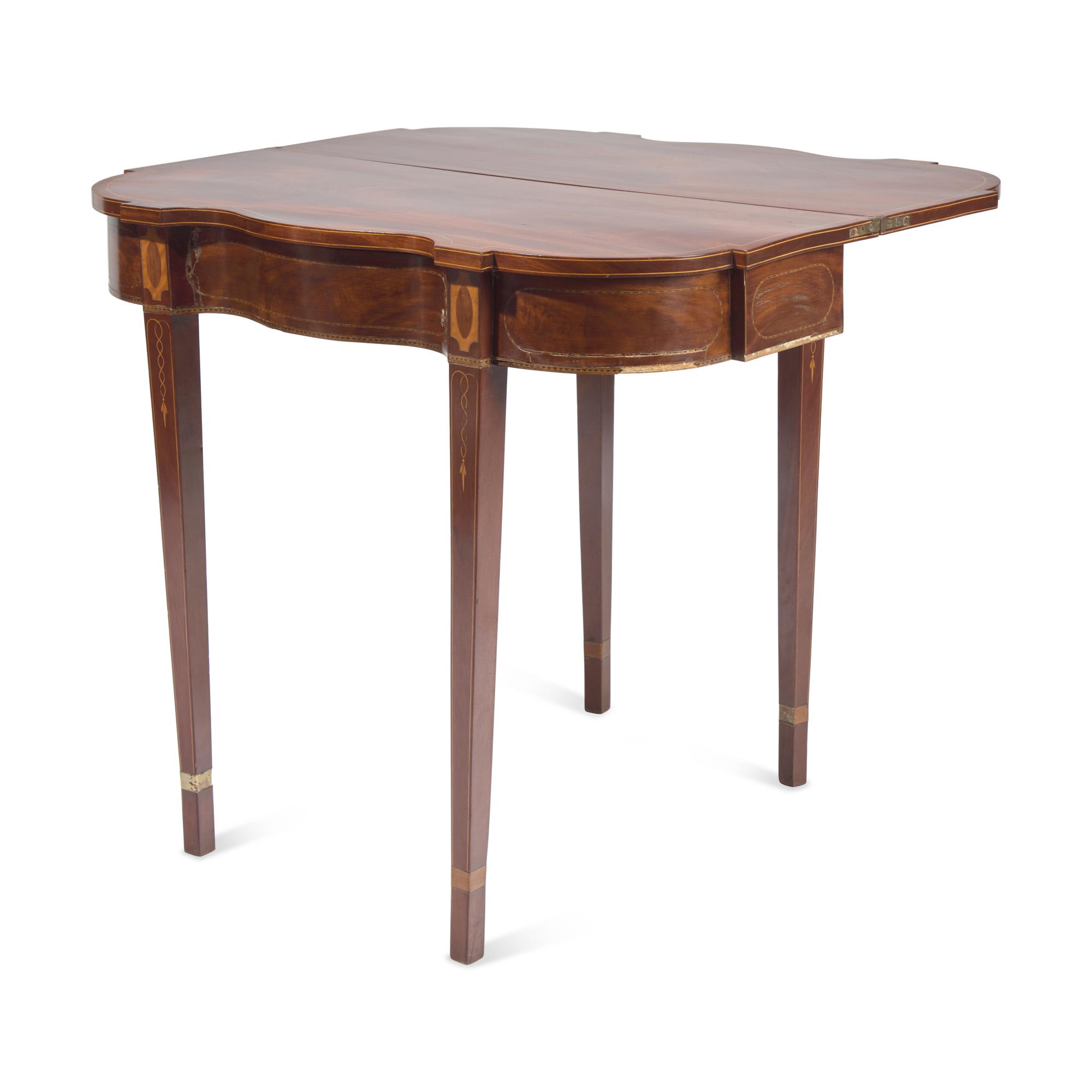 A Federal Inlaid Mahogany Card Table