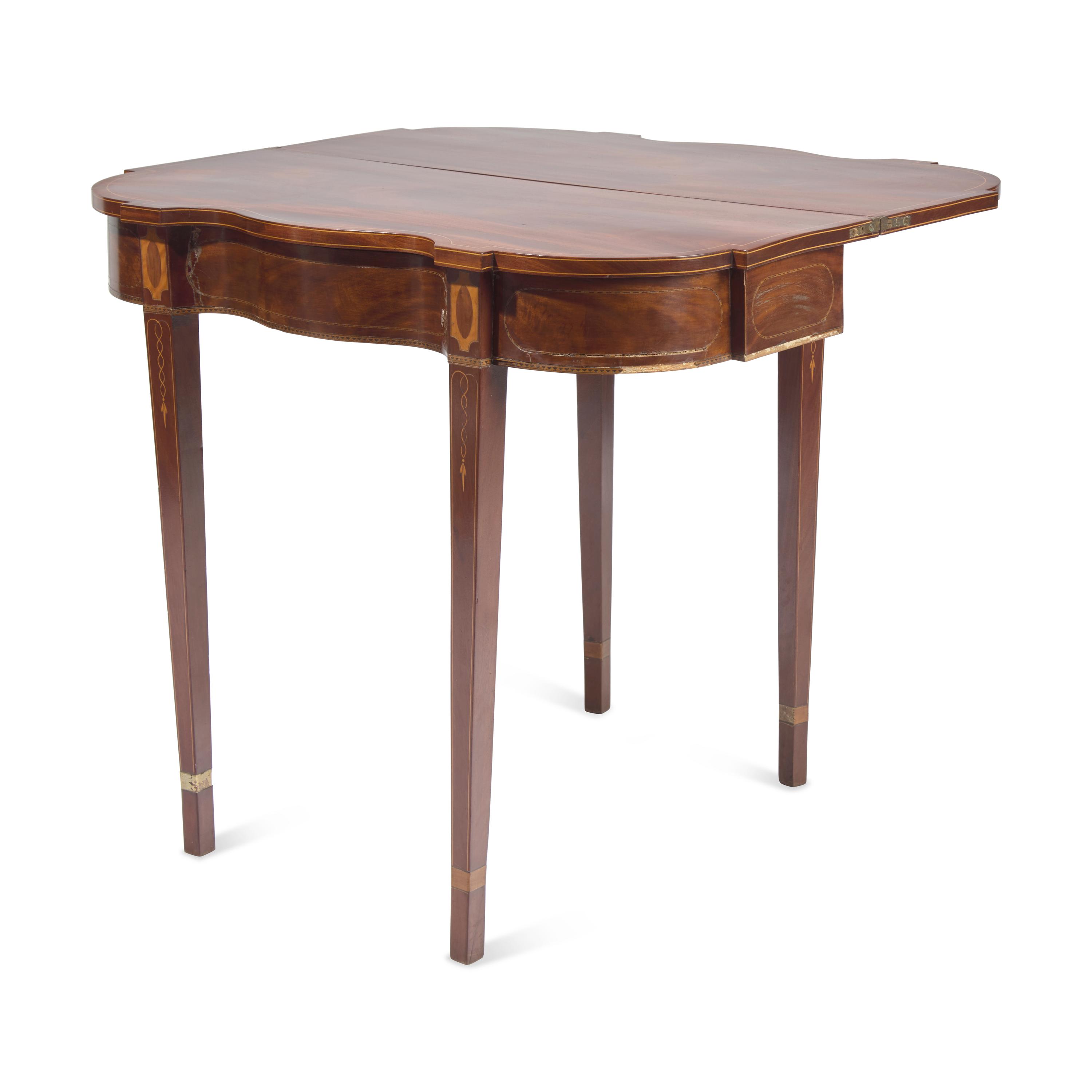 A Federal Inlaid Mahogany Card Table